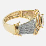 Gold Plated Zircon Womens Kada