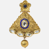 Florence Gold Plated Blue Womens Pair of Dangle Earrings