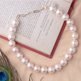 Florence White Womens Pearl Short Necklace set (Freesize)