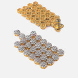 Gold Plated Womens Zircon Dangler Pair of Earrings