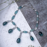Florence Green Womens Beaded Short Necklace set (Freesize)