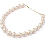 Florence White Womens Pearl Short Necklace set (Freesize)