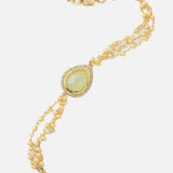 Gold Plated Synthetic Stone Womens Bracelet