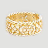 Gold Finish Kundan Polki Bangles, Set of 2