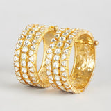 Gold Finish Kundan Polki Bangles, Set of 2