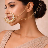 Zaheera Kundan Polki Nath with Chain