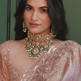 Ruhisha Kundan Choker Set & Mangtika
