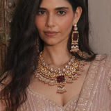Rashmika Kundan Polki Necklace Set