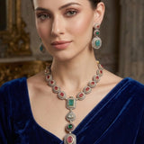 Laurenne Synthetic Stone Necklace Set