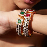 Florence Gold Plated Red Womens Kada