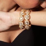 Gold Plated Womens Kundan, Polki Pair of Bangles