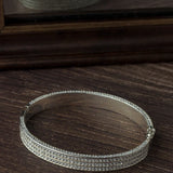 Silver Plated Zircon Womens Kada