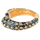 Royal Blue Stone Antique Bangles Pair