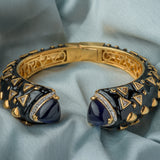 Royal Blue Stone Antique Bangles Pair