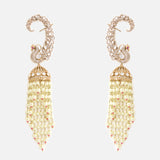 Peacock Polki Jhumka Earrings