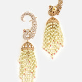 Peacock Polki Jhumka Earrings