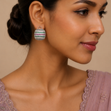 Diamond Look Multicolor Stone Stud Earrings