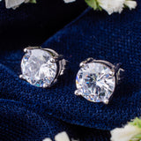 Zia Silver Plated Womens Zircon Pair of Earrings (Freesize)