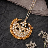 Gold Plated Womens Kundan, Polki Maangtikka