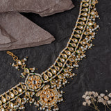 Gold Plated Womens Kundan, Polki Maathapatti