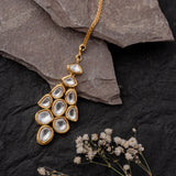 Gold Plated Womens Kundan, Polki Maangtikka