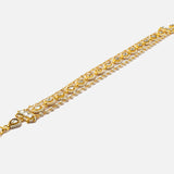 Gold Plated White Womens Kundan, Polki Maathapatti