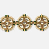 Gold Finish Kundan Polki Mathapatti