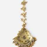 Gold Plated Multicolored Womens Kundan & Polki Maangtikka