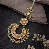 Gold Plated Womens Kundan, Polki Maangtikka