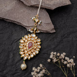 Gold Plated Womens Kundan, Polki Maangtikka