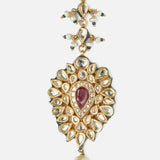 Gold Plated Womens Kundan, Polki Maangtikka