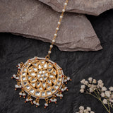 Gold Plated Womens Kundan, Polki Maangtikka