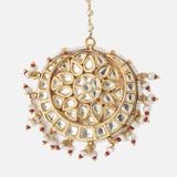Gold Plated Womens Kundan, Polki Maangtikka