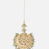 Gold Plated Womens Kundan, Polki Maangtikka
