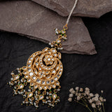 Gold Plated Womens Kundan, Polki Maangtikka