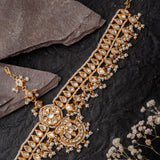 Gold Plated Womens Kundan, Polki Maathapatti