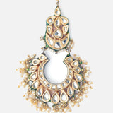 Gold Plated Womens Kundan, Polki Maangtikka