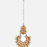 Gold Plated Womens Kundan, Polki Maangtikka