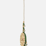 Gold Plated Red Womens Kundan, Polki Maangtikka