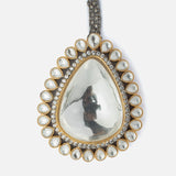 Gold Plated Womens Synthetic Stone Maangtikka