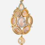 Gold Plated Womens Zircon Maangtikka