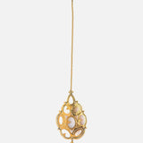 Gold Plated Womens Zircon Maangtikka