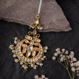 Gold Plated Womens Kundan, Polki Maangtikka