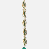 Gold Plated Green Womens Kundan, Polki Maangtikka