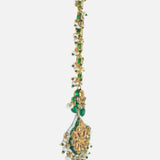 Gold Plated Green Womens Kundan & Polki Maangtikka