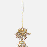 Gold Plated Womens Kundan, Polki Maangtikka