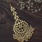 Gold Plated Womens Kundan & Polki Maangtikka