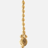 Gold Plated Red Womens Kundan, Polki Maangtikka