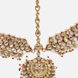 Gold Plated Womens Kundan, Polki Maathapatti