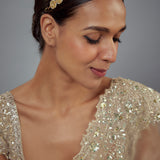 Saadgi Gold Plated Kundan, Polki Womens Maathapatti